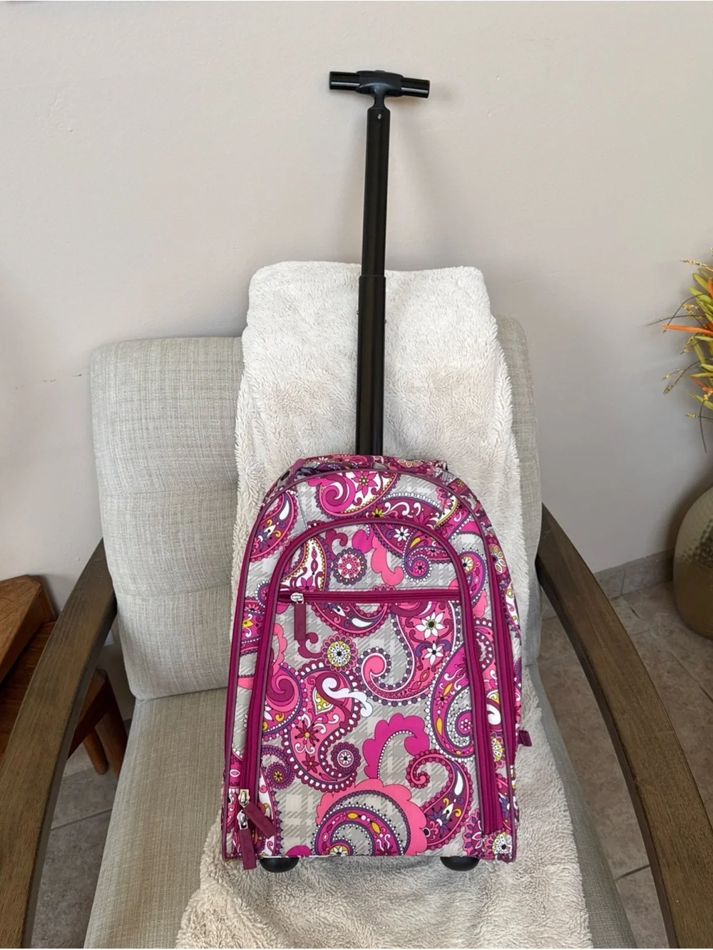 Vera Bradley Childs Rolling Backpack Very Berry Paisley Backpack travel school